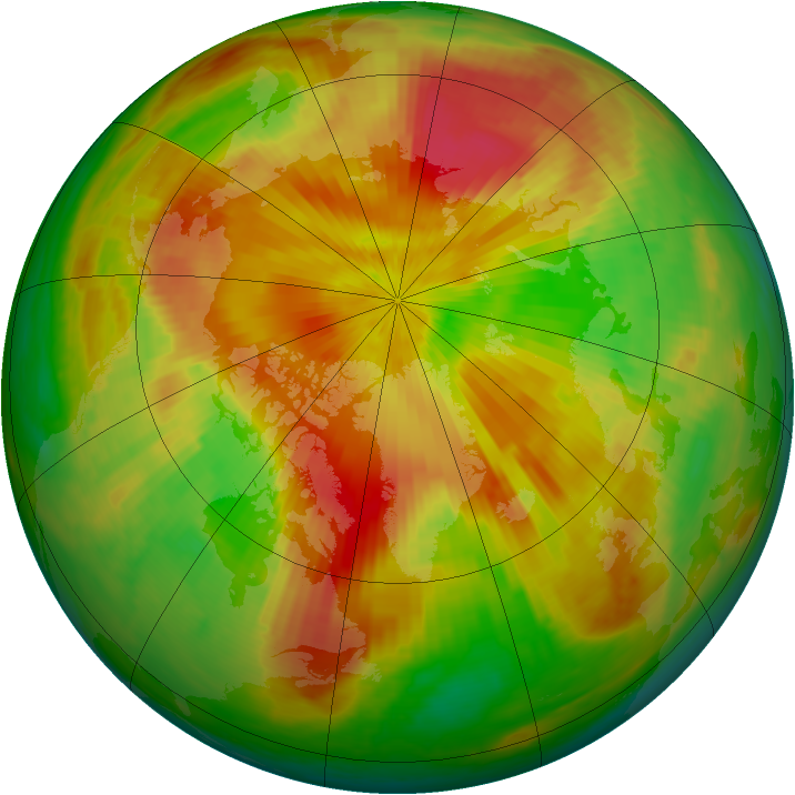 Arctic ozone map for 29 April 2001